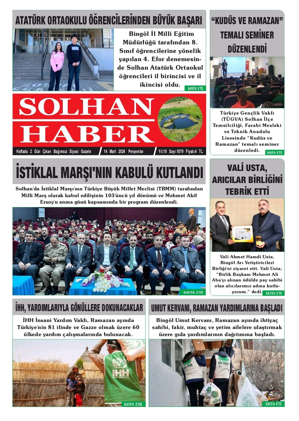 14.03.2024 Tarihli Gazetemiz