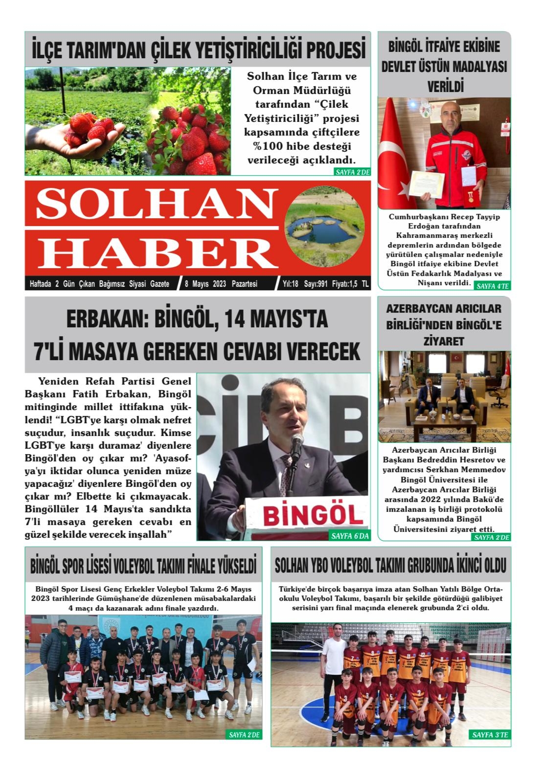 08.05.2023 Tarihli Gazetemiz