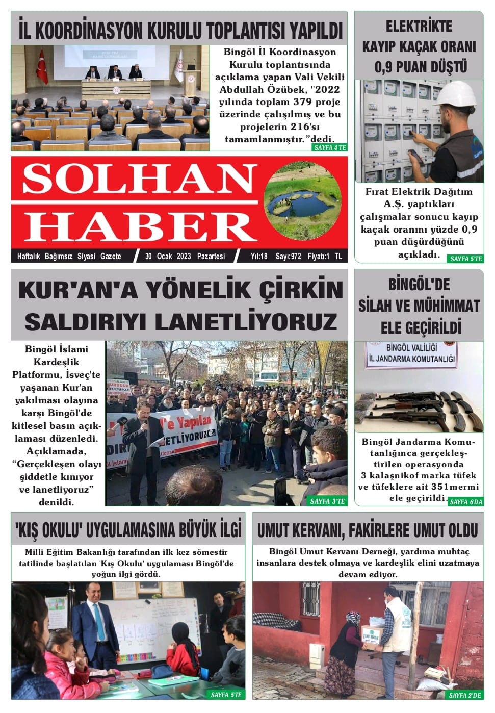 30.01.2023 Tarihli Gazetemiz