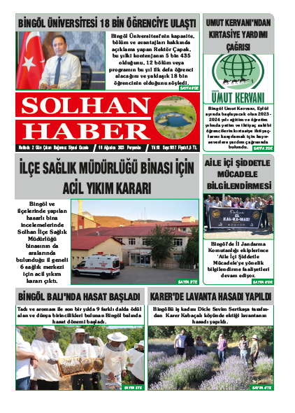 10.08.2023 Tarihli Gazetemiz