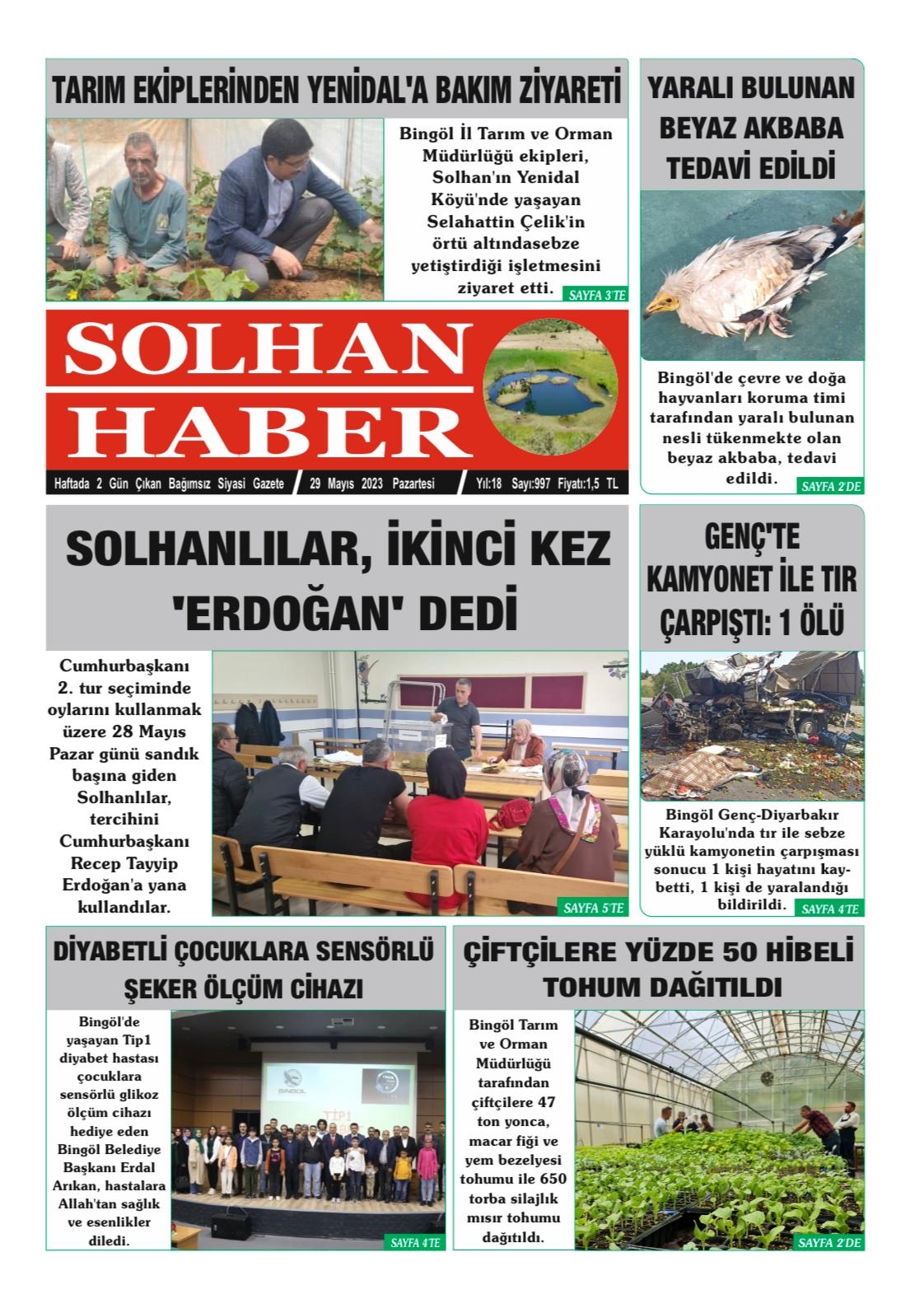 29,05,2023 Tarihli Gazetemiz