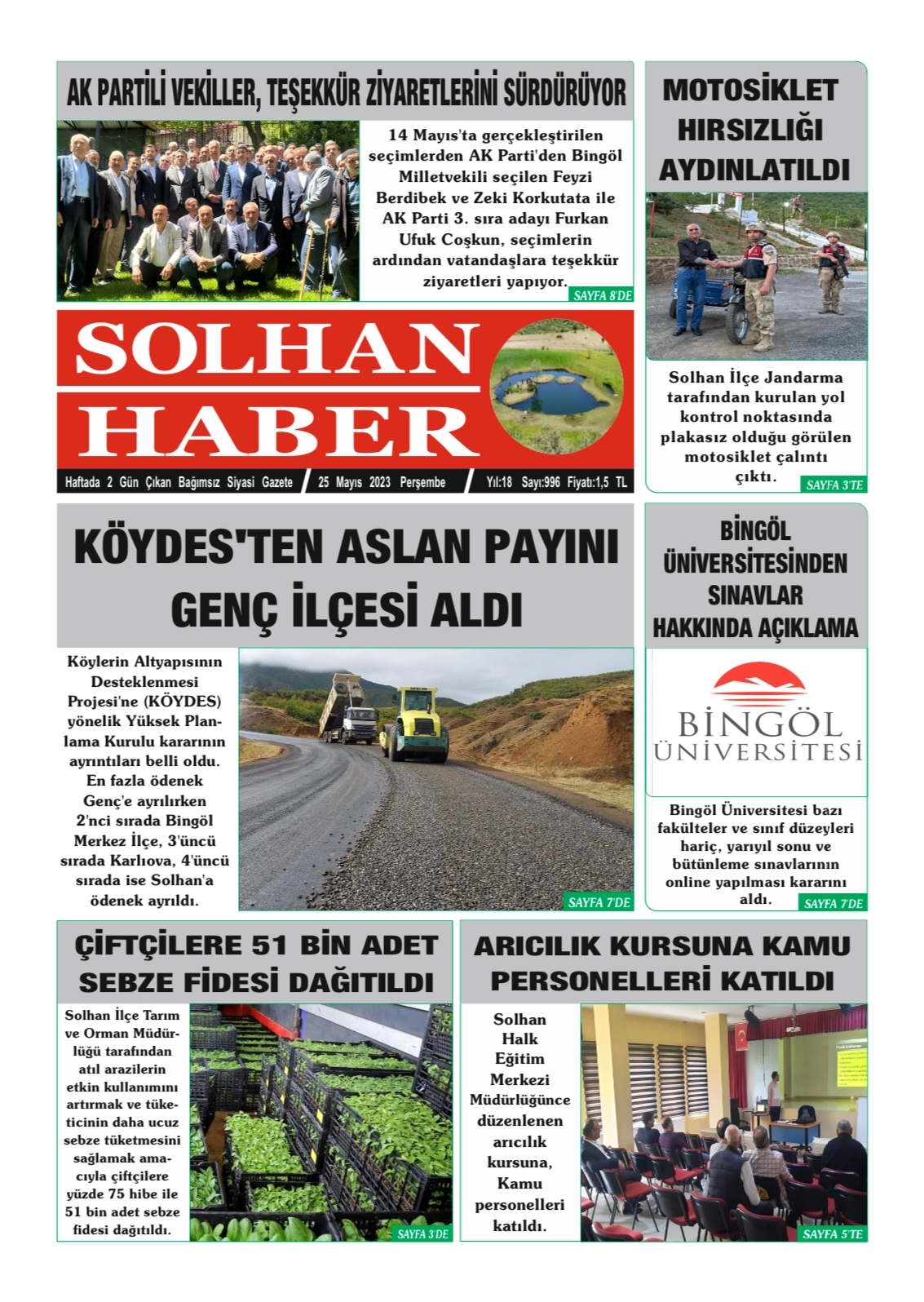 25,05,2023 Tarihli Gazetemiz