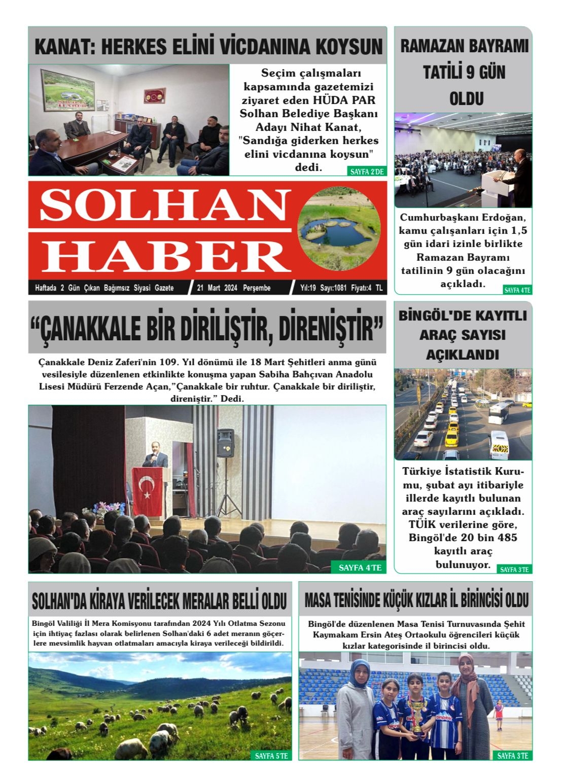 21,03,2024 Tarihli Gazetemiz