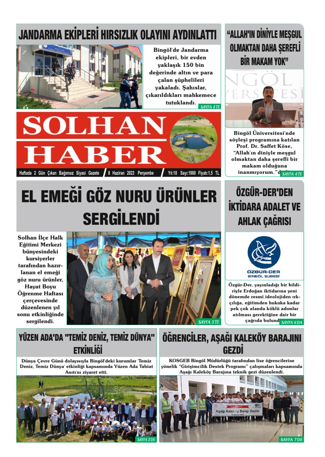 08.06.2023 Tarihli Gazetemiz