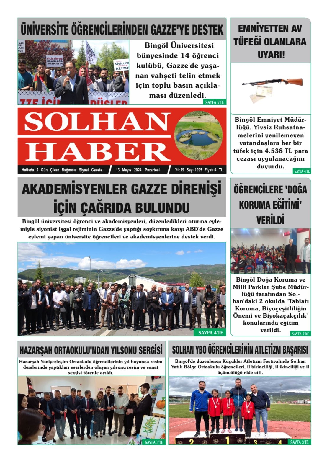 13,05,2024 Tarihli Gazetemiz