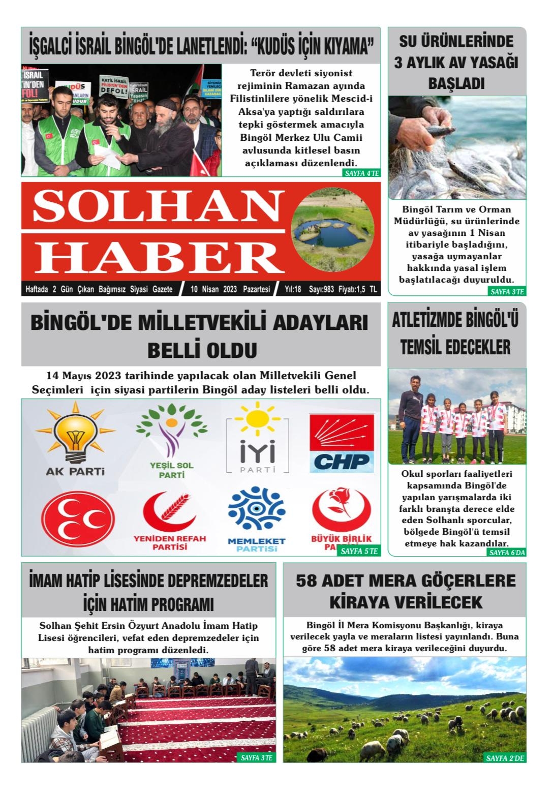 10.04.2023 Tarihli Gazetemiz