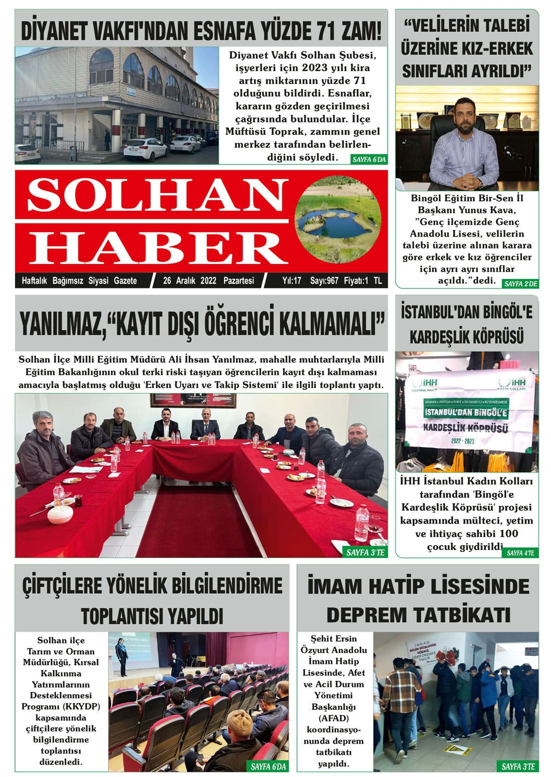 26.12.2022 Tarihli Gazetemiz