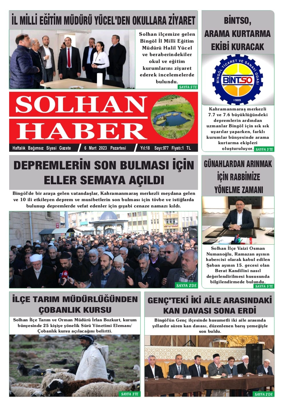 06.03.2023 Tarihli Gazetemiz