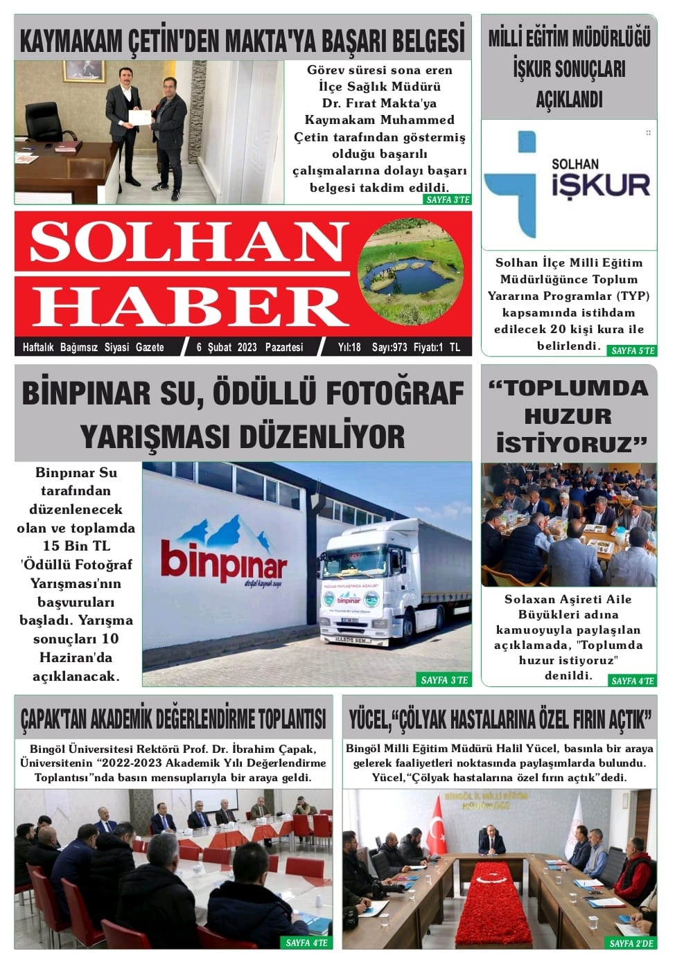 06.02.2023 Tarihli Gazetemiz