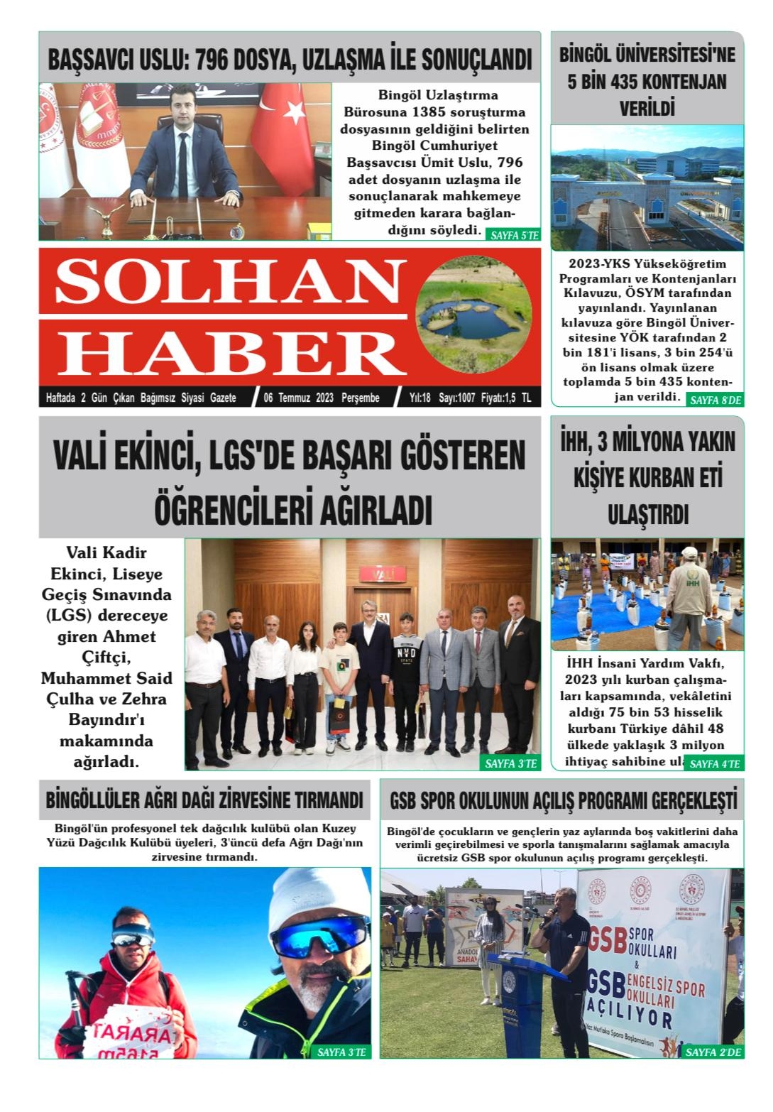 06,07,2023 Tarihli Gazetemiz