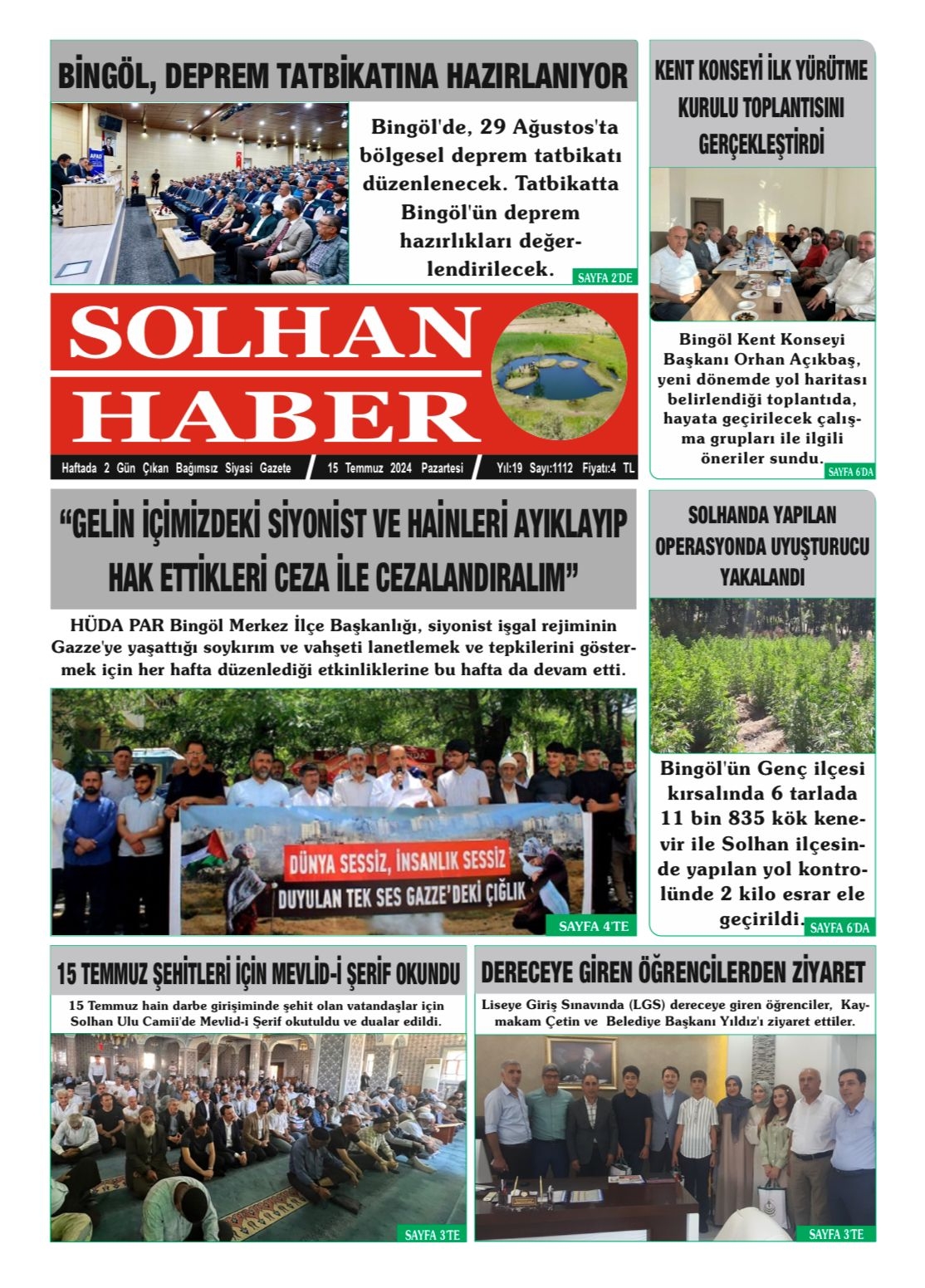 15,07,2024 Tarihli Gazetemiz