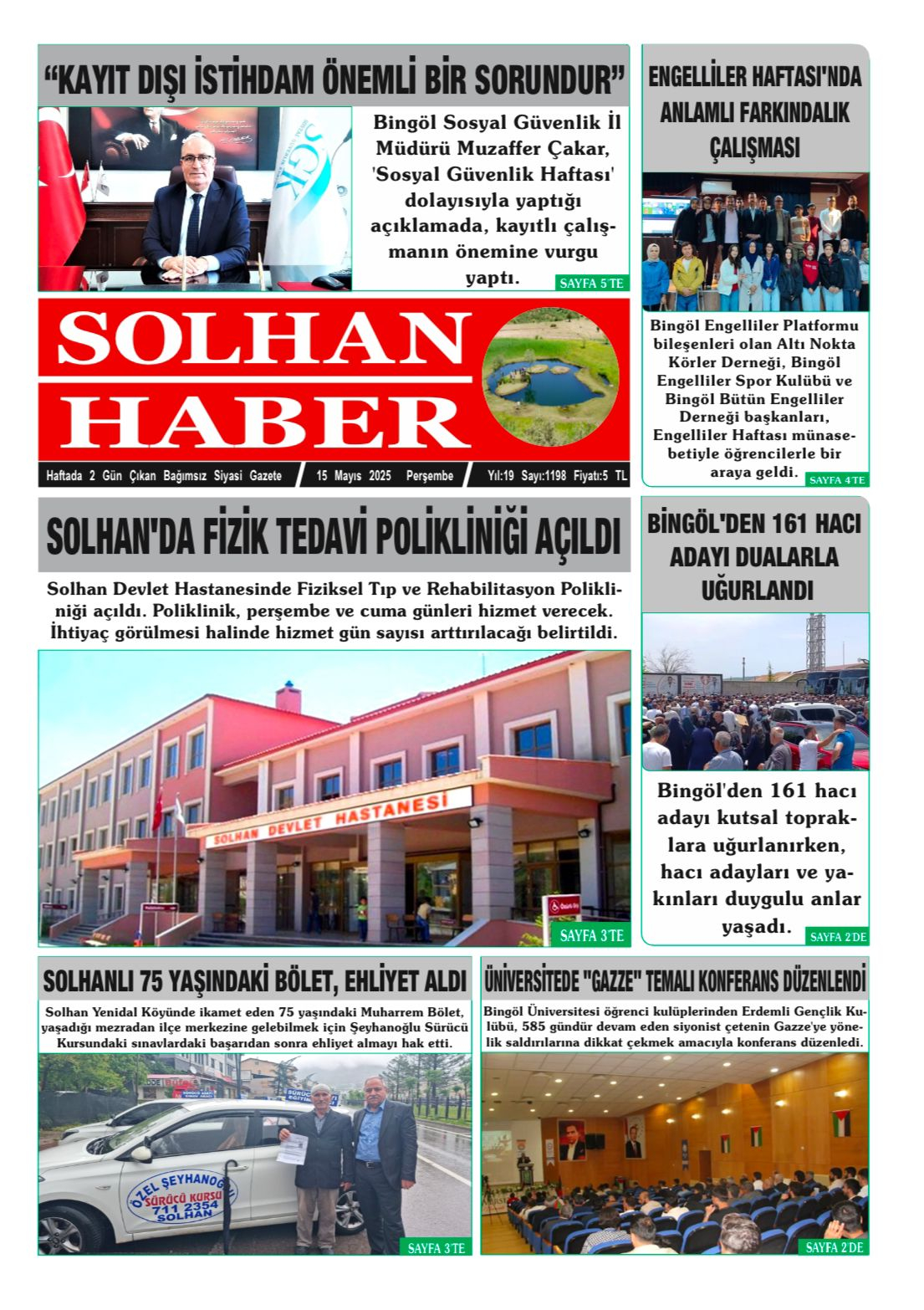 15.05.2025 Tarihli Gazetemiz