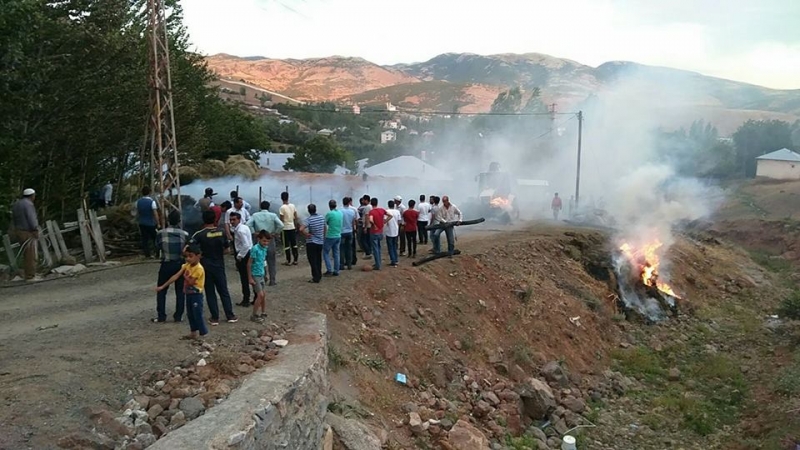 Bazmana’da Korkutan Yangın