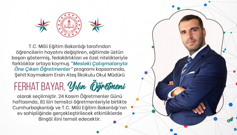 Bingöl’de "Yılın Öğretmeni" Ferhat Bayar Oldu