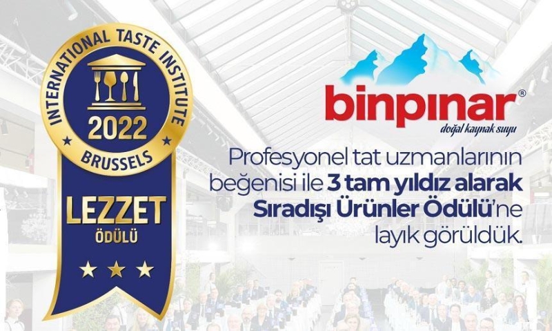 BİNPINAR SU’YA ULUSLARARASI ÖDÜL  