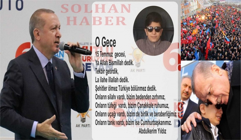 Cumhurbaşkanı Erdoğan’dan Solhan’a Teşekkür
