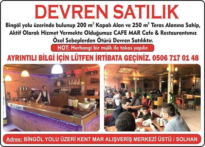 DEVREN SATILIK İŞYERİ