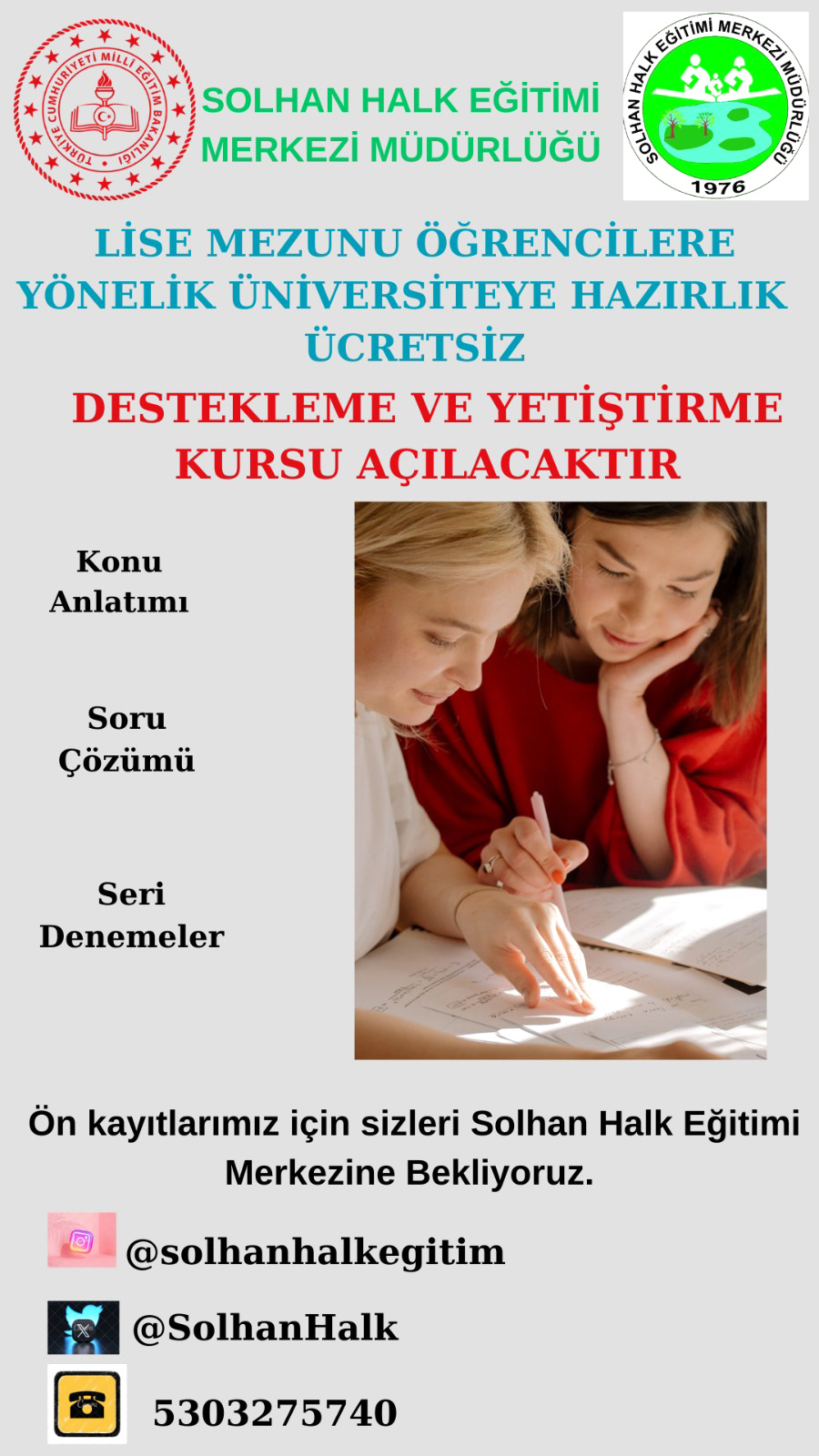 HALK EĞİTİM’DEN DESTEKLEME VE YETİŞTİRME KURSU