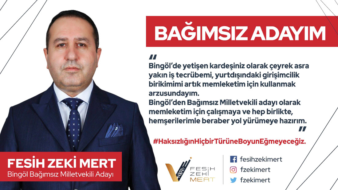 HAYIRSEVERLİĞİYLE TANINAN İŞ ADAMI MERT, BAĞIMSIZ ADAY OLDU