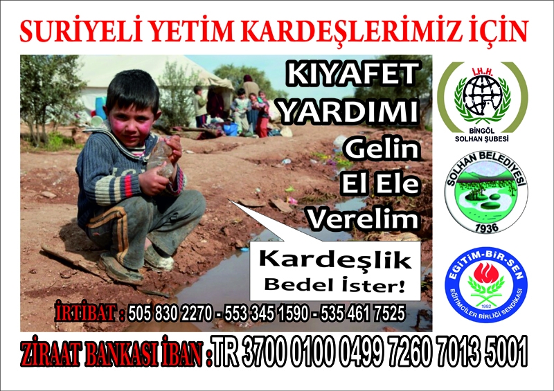 İHH’dan Suriyeliler İçin Yardım Kampanyası