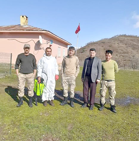 Korucu Noktaları Dezenfekte Edildi