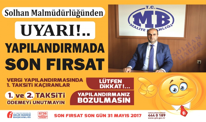 Malmüdürü Polat’tan Yapılandırma Uyarısı