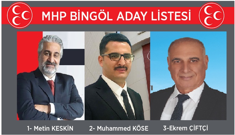 MHP BİNGÖL MİLLETVEKİLİ ADAY LİSTESİ AÇIKLANDI