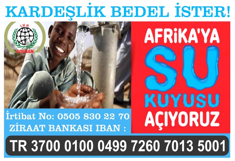 Solhan Adına Afrika’da Su Kuyusu Açılıyor