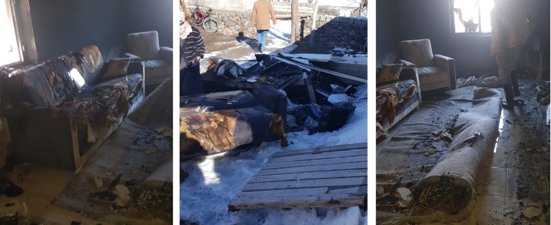 YANGIN’DA EŞYALAR KULLANILAMAZ HALE GELDİ